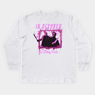 Halloween pinksan horror Kids Long Sleeve T-Shirt